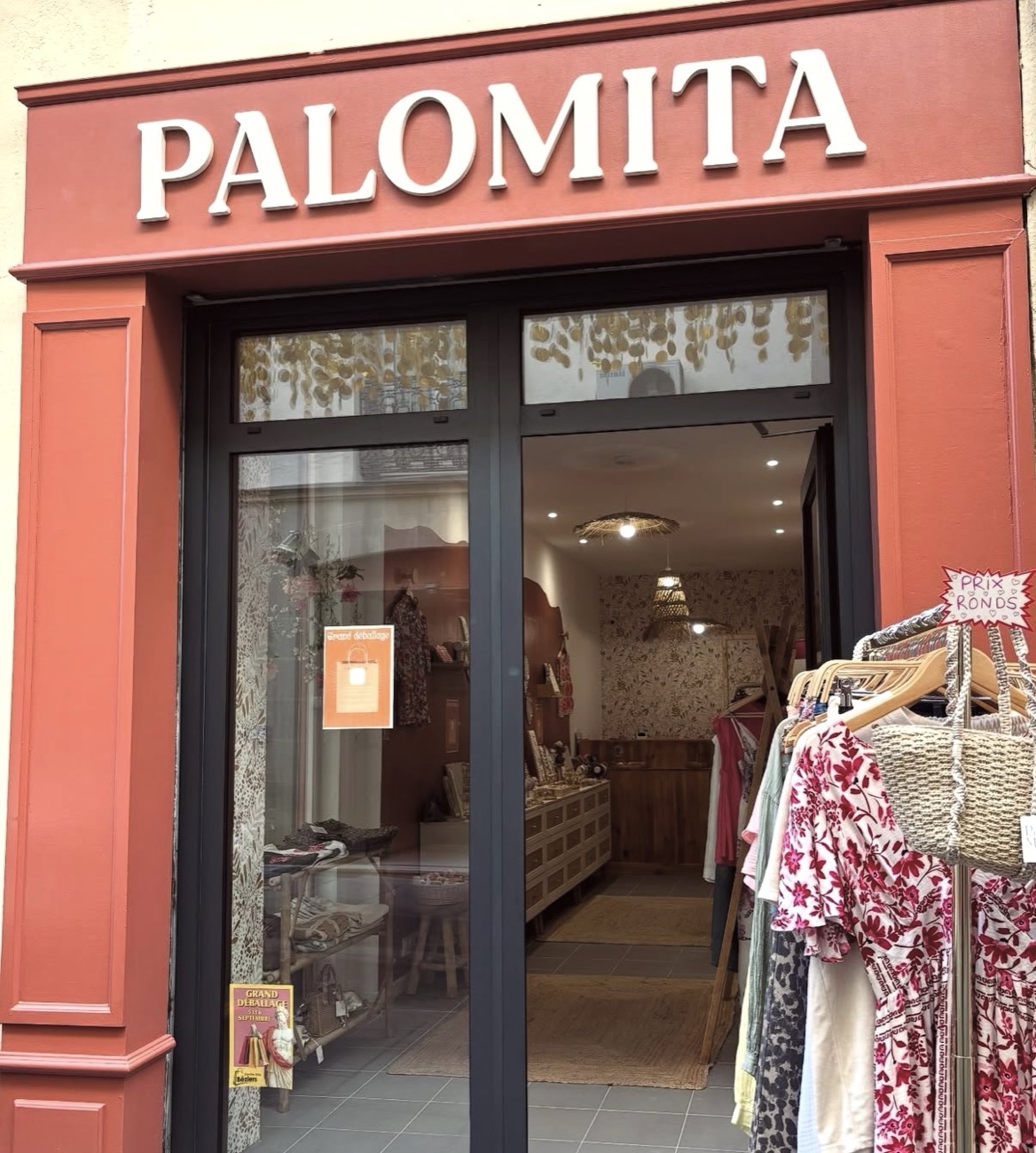 Devanture de la boutique Palomita en centre-ville de Béziers